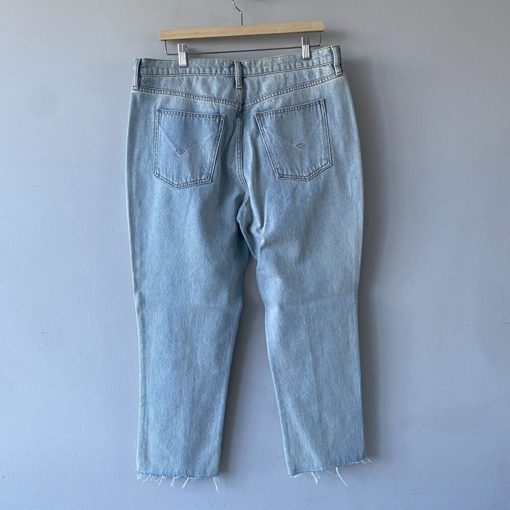 Hudson Jeans Women's Hybrid Style Colorblock Straight Raw Hem Cropped Size 32 - Picture 5 of 7
